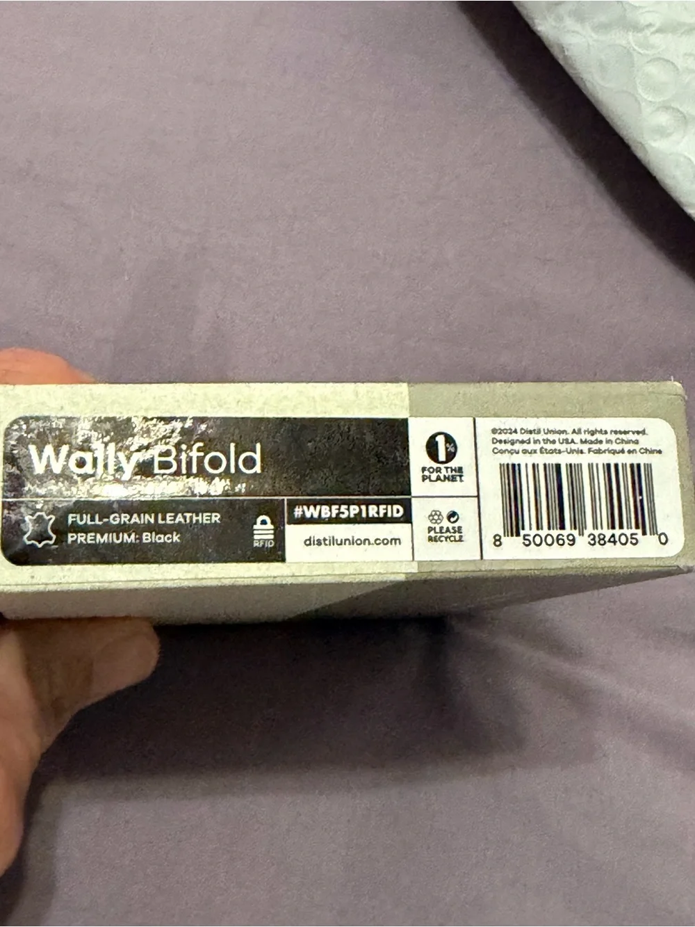 Distil Wally 5.0 premium Wally Bifold leather wallet titanium money clip